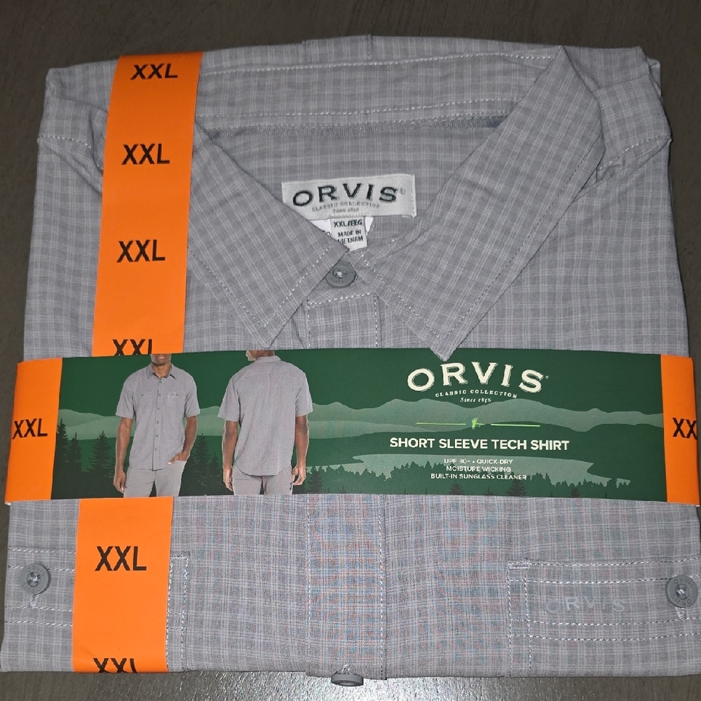 Orvis Light Gray Short Sleeve Tech Shirt - XXL